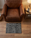 Marrakesh Lattice Collection Area Rug - Casablanca (Charcoal Gray) Rectangle Charcoal Gray  lifestyle 11