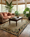 Savannah Sojourn Collection Area Rug -  Moremi Rectangle Cream  lifestyle 14