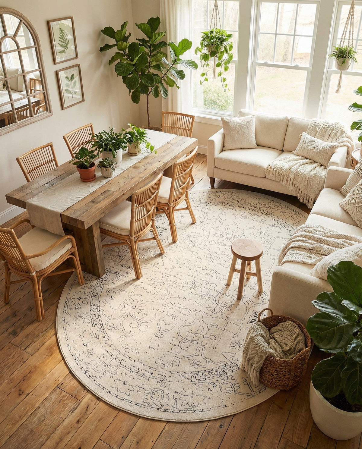 Savannah Soiree Collection Area Rug -  Everglade (White) Oval White  lifestyle 74
