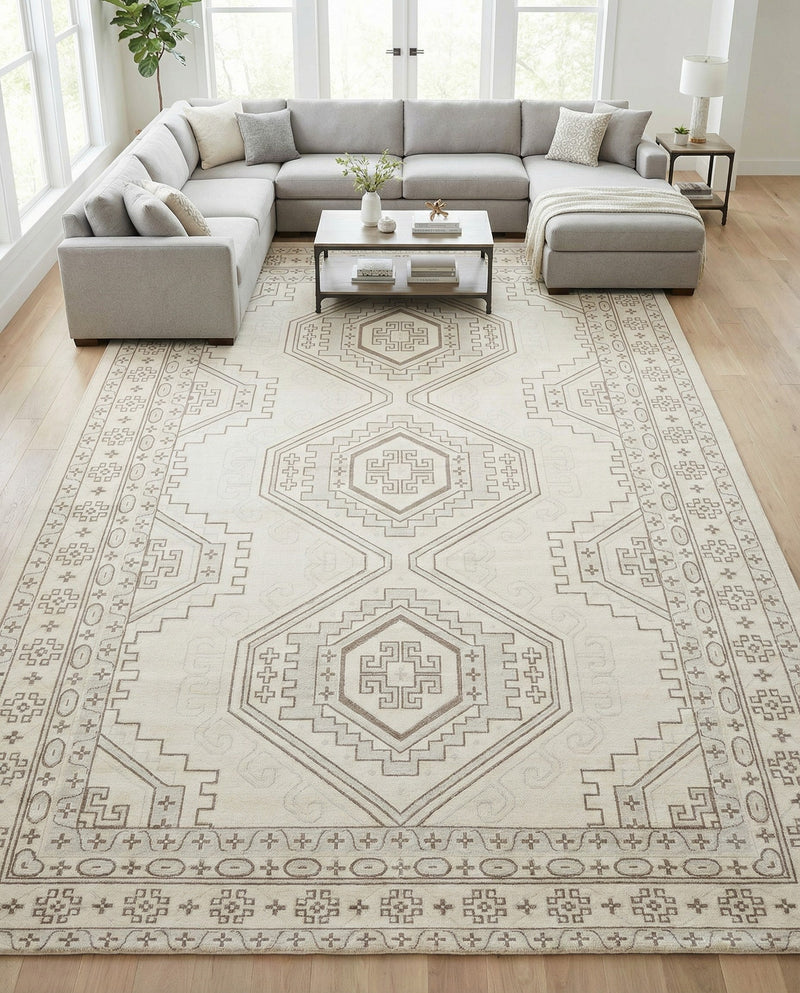 Savannah Elegance Collection Area Rug -  Tybee (Ivory) Rectangle Ivory  lifestyle 15
