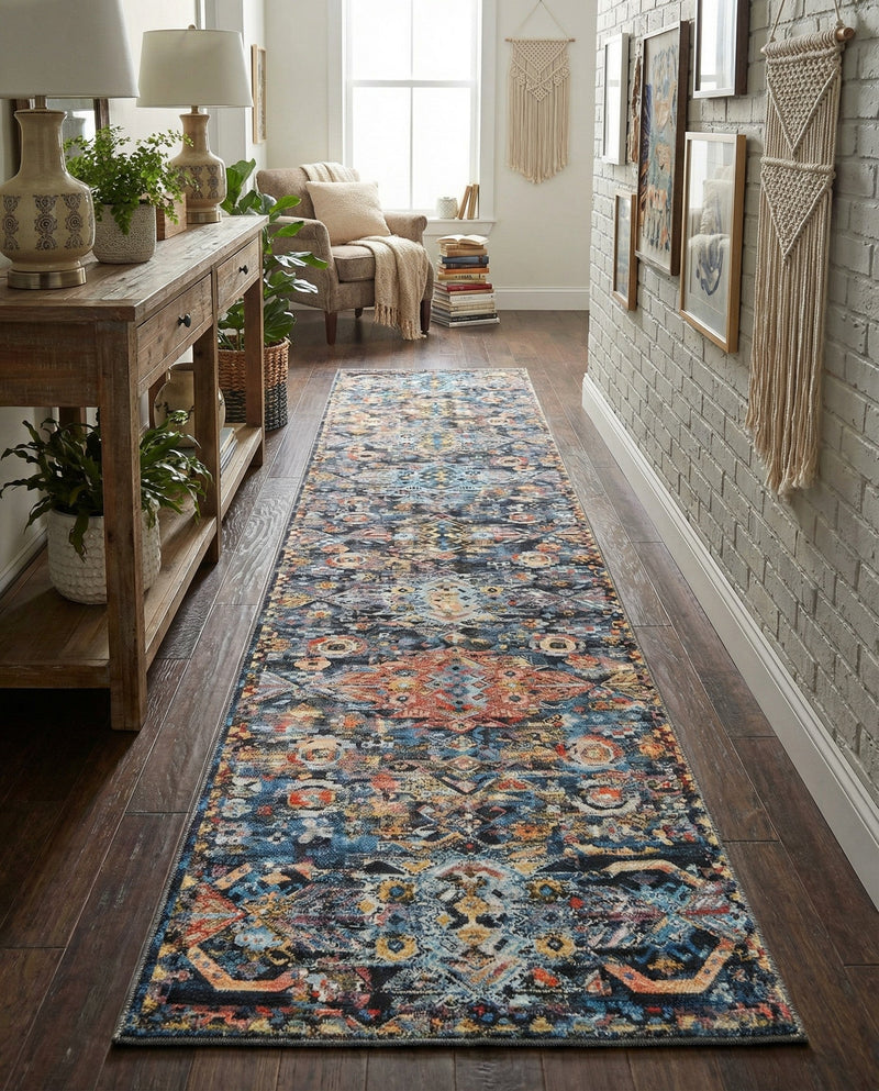 Heritage Elegance Collection Area Rug -  Potala Runner Multi  lifestyle 75