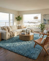 Eternal Plush Oasis Collection Area Rug -  Tranquility (Aegean Blue) Rectangle Aegean Blue  lifestyle 14