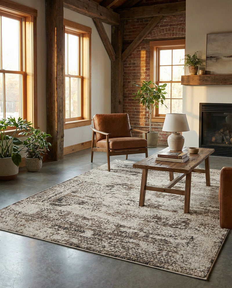 Gobi Sands Collection Area Rug -  Badain Rectangle Cream  lifestyle 34