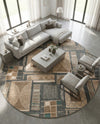 Savannah Sojourn Collection Area Rug -  Tsavo Round Multi  lifestyle 53