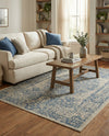 Patio Heritage Collection Area Rug - Savannah (Blue) Rectangle Blue  lifestyle 44
