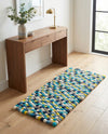 Woolen Sphere Collection Area Rug - Orbsburg (Blue) Runner Blue  lifestyle 50