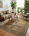 Ottoman Elegance Collection Area Rug - Sultan Rectangle Blue  lifestyle 27