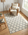 Lattice Gardens Collection Area Rug -  Bloomfield (Beige and Gray) Rectangle Beige and Gray  lifestyle 9