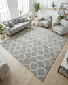 Lattice Gardens Collection Area Rug -  Bloomfield (Light Gray) Square Light Gray  lifestyle 56