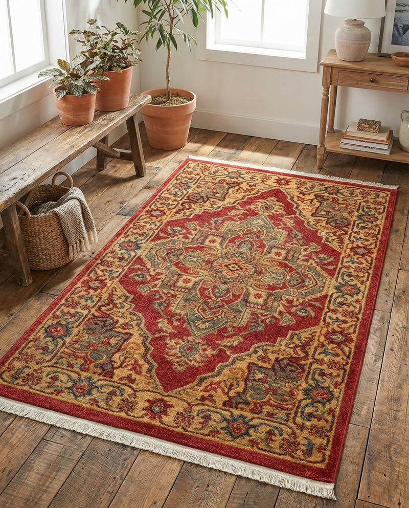 Persian Elegance Collection Area Rug -  Golestan Rectangle Red  lifestyle 33