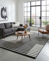 Copenhagen Edge Collection Area Rug -  Vesterbro Rectangle Black  lifestyle 32