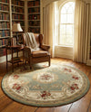 Versailles Elegance Collection Area Rug -  Louveciennes (Green) Round Green  lifestyle 40
