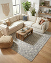Geo Garden Lattice Collection Area Rug -  Andalusia Rectangle Gray  lifestyle 11