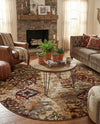 Bistro Lounge Collection Area Rug -  Piccolo Round Beige  lifestyle 74