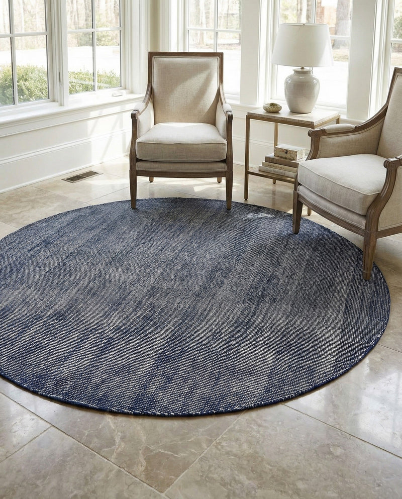 Berkshire Estate Collection Area Rug - Windsor (Blueberry) Round Blueberry  lifestyle 26
