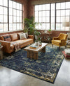 Riviera Elegance Collection Area Rug - Antibes (Navy Blue) Rectangle Navy Blue  lifestyle 28