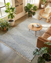 Thar Cotton Collection Area Rug - Jaisalmer (Light Gray) Rectangle Light Gray  lifestyle 7