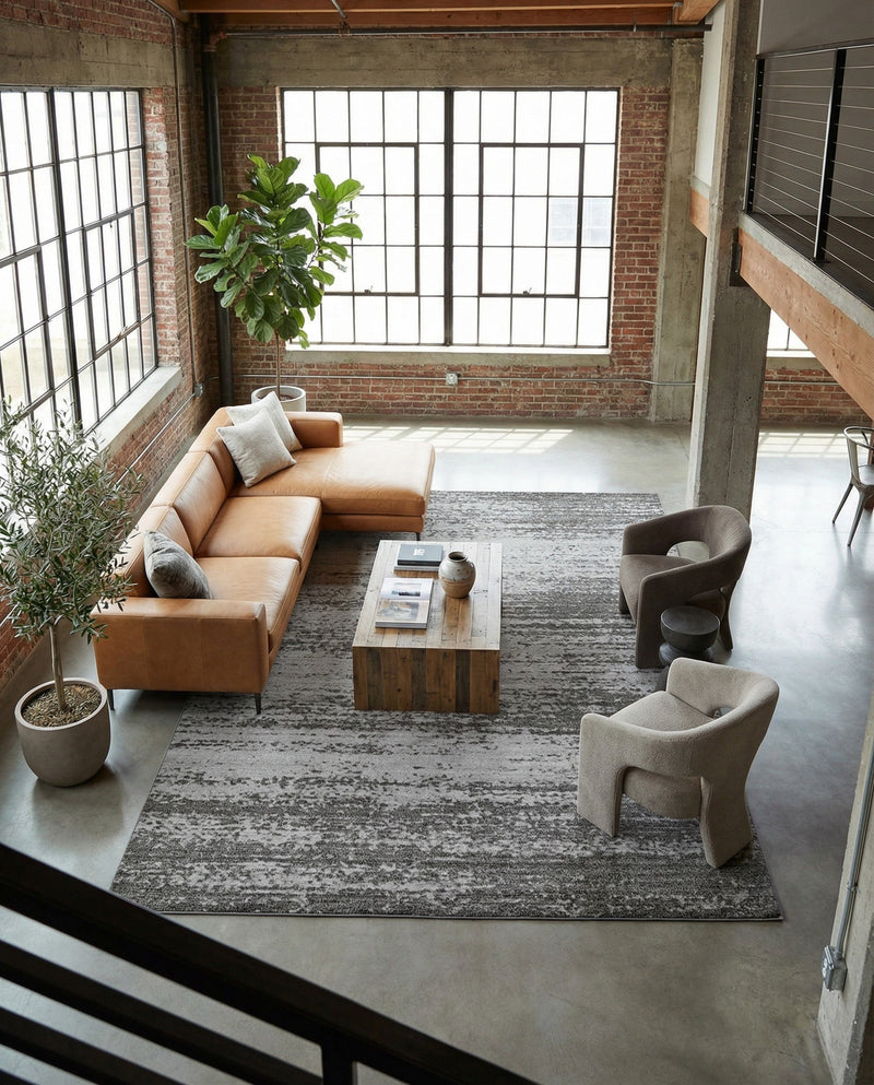 Studio Haven Collection Area Rug -  Gallery (Dark Gray) Rectangle Dark Gray  lifestyle 16