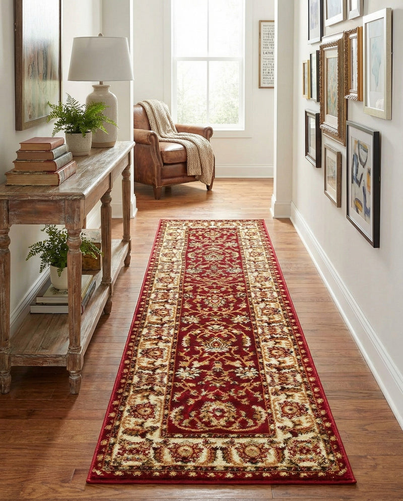 Jaipur Elegance Collection Area Rug -  Nahargarh (Red) Runner Red  lifestyle 42