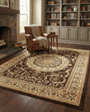 Versailles Elegance Collection Area Rug -  Montreuil Rectangle Brown  lifestyle 37