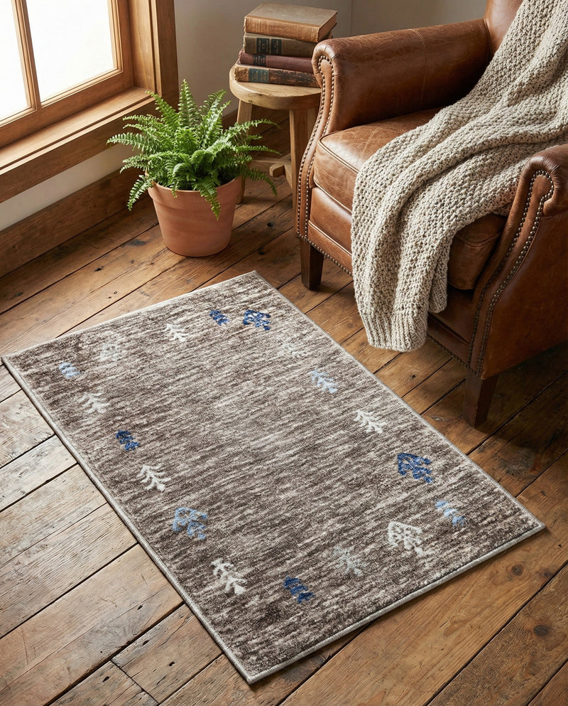 Zagros Shades Collection Area Rug -  Yasuj Rectangle Gray Brown  lifestyle 7