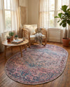 Zahara Oasis Collection Area Rug -  Agadir Oval Antique Rust Red  lifestyle 47