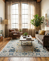 Parisian Elegance Collection Area Rug - Versailles (Gray) Rectangle Gray  lifestyle 22