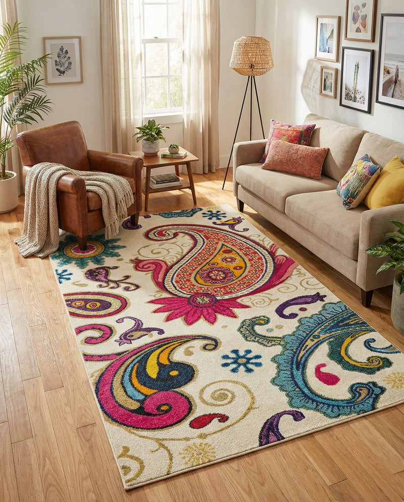 Marrakesh Elegance Collection Area Rug -  Beni Rectangle Cream  lifestyle 18