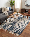 Cozy Cove Shag Collection Area Rug -  Seabreeze Rectangle Blue  lifestyle 30