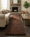 Plush Oasis Collection Area Rug - Serenity (Chocolate Brown) Runner Chocolate Brown  lifestyle 79