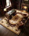 Versailles Elegance Collection Area Rug -  Louveciennes (Brown) Rectangle Brown  lifestyle 6