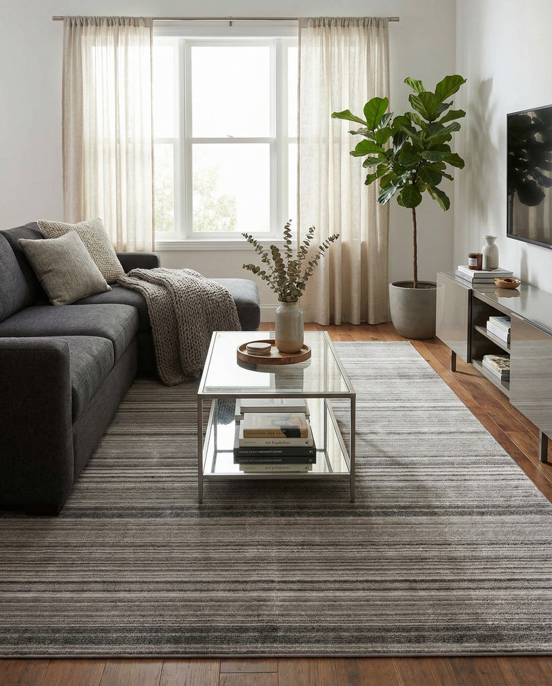 Jewel Oasis Collection Area Rug - Sapphire (Gray) Rectangle Gray  lifestyle 20