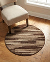 Autumn Meadow Collection Area Rug -  Duskridge Round Brown  lifestyle 63