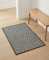 Urban Terrace Collection Area Rug -  Flatiron Rectangle Black and White  lifestyle 16