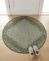 Urban Terrace Collection Area Rug -  Chelsea (Green) Round Green  lifestyle 75