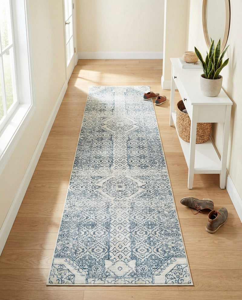 Coastal Haven Collection Area Rug -  Shoreline Runner Gray  lifestyle 68