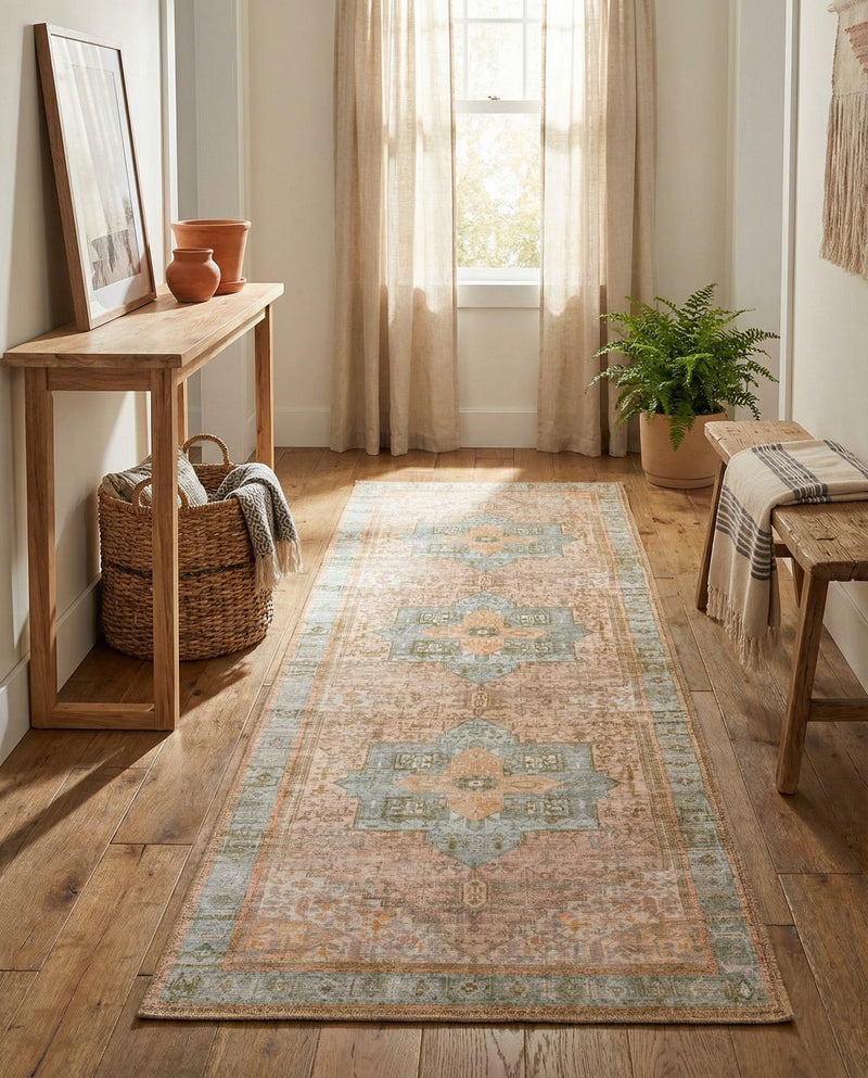 Heritage Elegance Collection Area Rug -  Windsor (Light Brown) Runner Light Brown  lifestyle 41