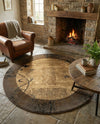 Bistro Lounge Collection Area Rug -  Affogato Round Beige  lifestyle 49