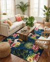 Seaside Blooms Collection Area Rug -  Leaf Rectangle Multi  lifestyle 3
