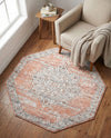 Mykonos Manor Collection Area Rug -  Tinos (Salmon Pink) Octagon Salmon Pink  lifestyle 60