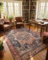 Casablanca Tapestry Collection Area Rug - Fes Rectangle Muted Rust  lifestyle 52