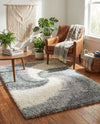 Cozy Haven Shag Collection Area Rug -  Oasis Rectangle Sage Green  lifestyle 58