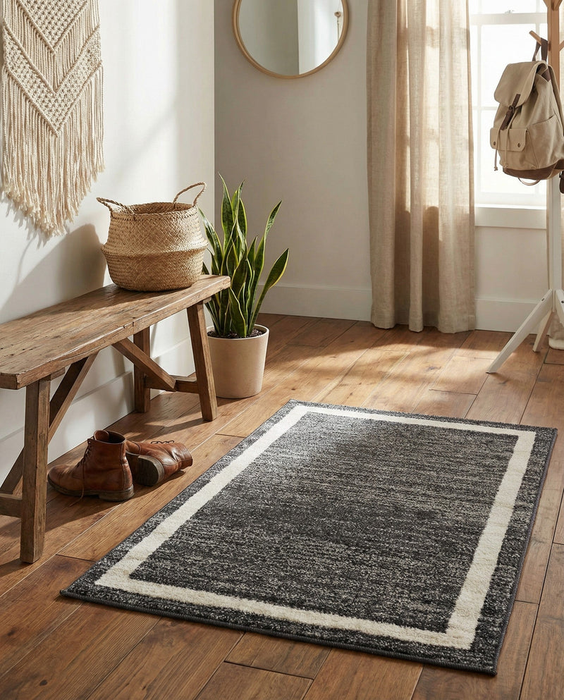 Studio Haven Collection Area Rug -  Alcove (Black) Rectangle Black  lifestyle 13