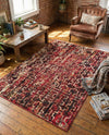 Neptune Elegance Collection Area Rug -  Proteus Rectangle Burgundy  lifestyle 28