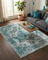 Riviera Elegance Collection Area Rug -  Menton (Turquoise) Rectangle Turquoise  lifestyle 26