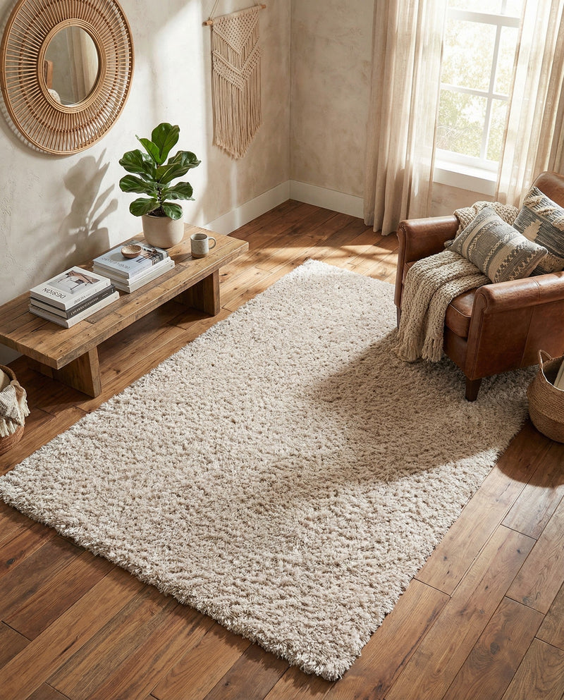 Eternal Plush Oasis Collection Area Rug -  Tranquility (Linen) Rectangle Linen  lifestyle 27