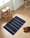 Hampton Stripes Wool Collection Area Rug - Montauk Rectangle Cobalt Blue  lifestyle 26