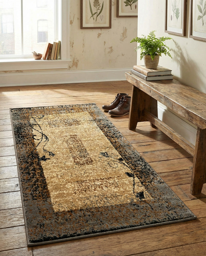 Bistro Lounge Collection Area Rug -  Affogato Runner Beige  lifestyle 67