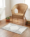 Thar Cotton Collection Area Rug - Jaisalmer (White) Rectangle White  lifestyle 17