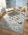 Wonder Tykes Collection Area Rug -  Spectrum Rectangle Gray  lifestyle 34